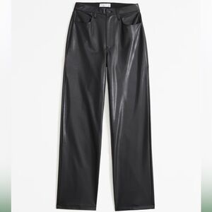 Vegan Leather High Rise Loose Pant
